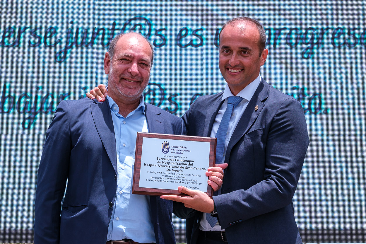 Los fisioterapeutas que se enfrentaron a la COVID-19 en primera línea ganan el Galardón anual del Colegio de Fisioterapeutas de Canarias